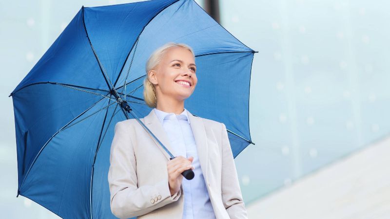 Woman with umbrella